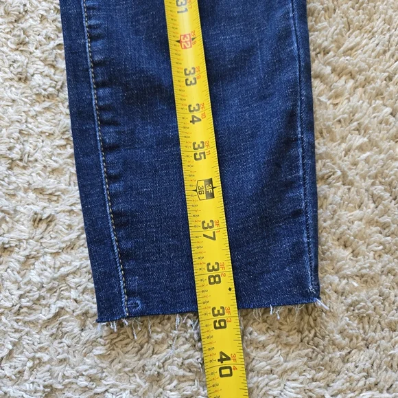 Judy Blue Skinny Fit Jeans Womens 9/29  Raw Hem Dark Blue High Rise - Picture 6 of 10